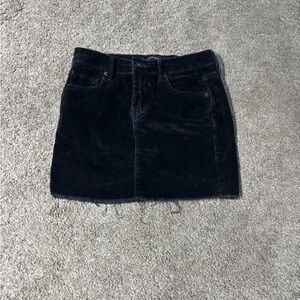 Classic Black Corduroy Skirt